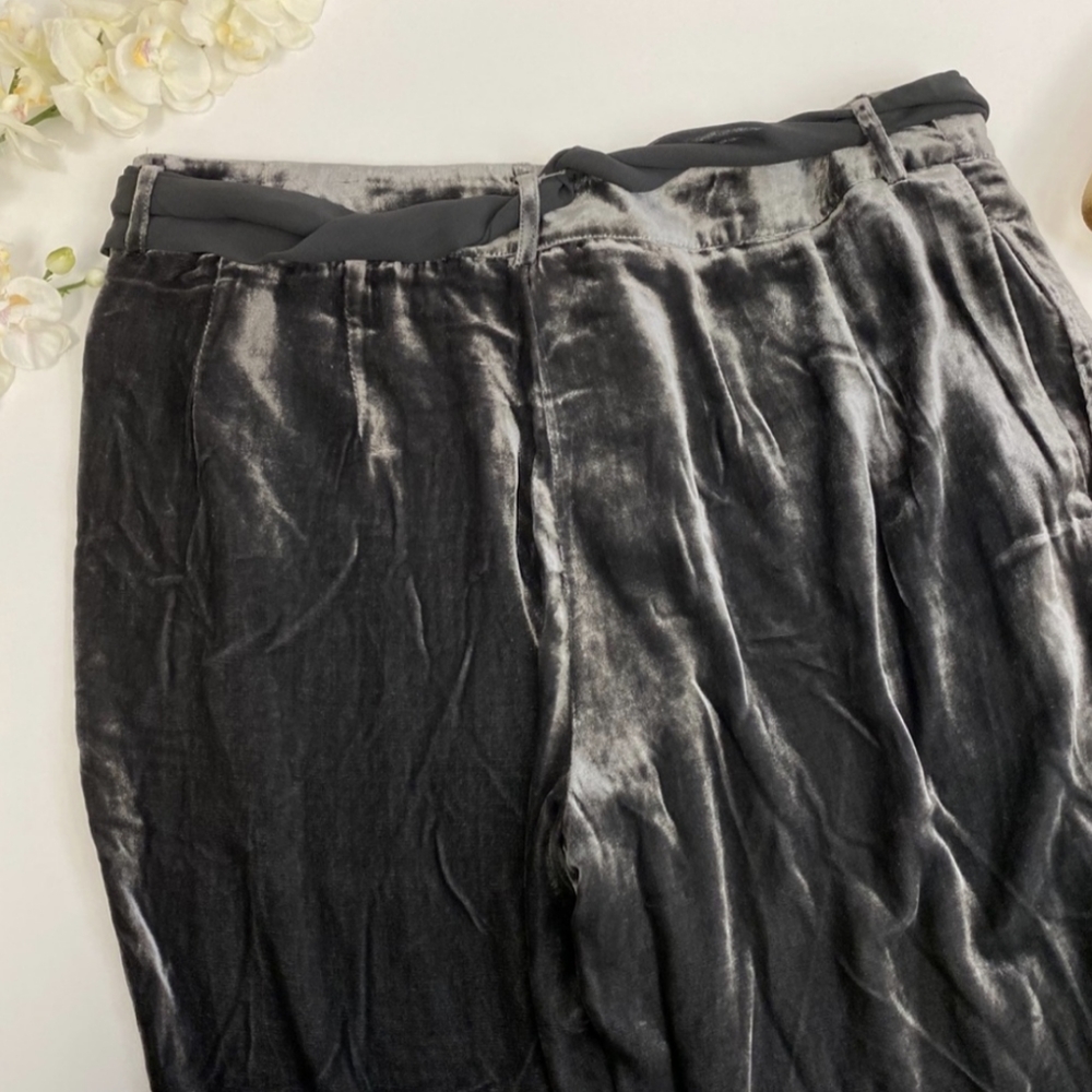 Elevenses Silk Velvet Ankle Joggers Pants XS - Picture 6 of 11